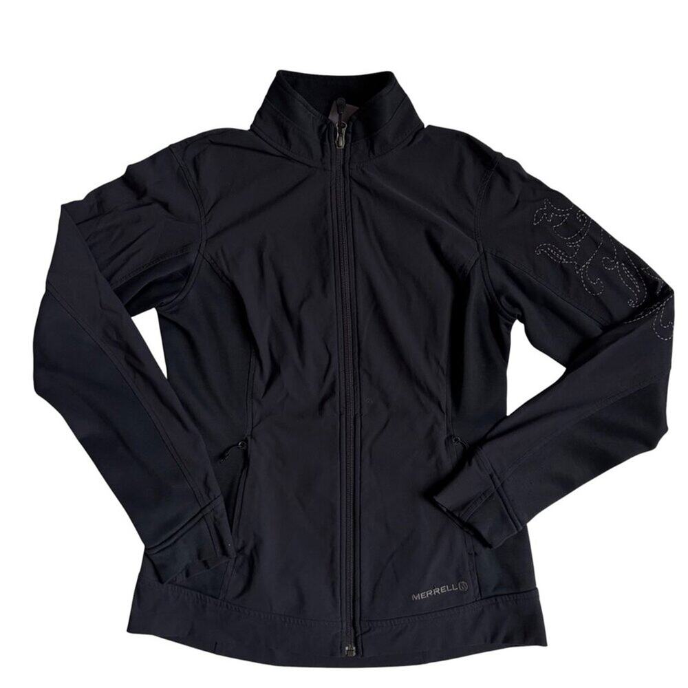 Merrell Bridlemile Softshell Jack with Floral Detail on Arms (Black) - Size XS